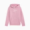 Essentials Script Hoodie Youth, Poised Pink, small