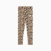 Essentials Graphic Animal Print Leggings Youth, Toasted Almond, small