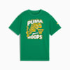 Hoopstellations Basketball Jumping Tiger Tee - Youth 8-16 years, Archive Green, small-NZL