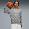 Saski Baskonia Fanwear Basketball Hoodie Men, Medium Gray Heather, small