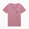 Essentials Script V-Neck Tee Women, Poised Pink, small