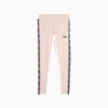 Pink PUMA leggings for women with branded side stripes and a logo on the front.
