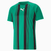 Áo bóng đá sọc teamLIGA dành cho nam, Pepper Green-Puma Black-Puma White, small-VNM