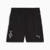 Shorts Borussia Mönchengladbach 24/25 per ragazzi, PUMA Black-Puma Aged Silver, small