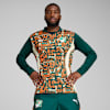 Ivory Coast 2025 Pre-match Long Sleeve Sweatshirt Men, Dark Myrtle-Rickie Orange, small
