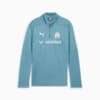 Olympique de Marseille Quarter-Zip Training Top Youth, Bold Blue-Putty, small