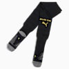 Calcetines de fútbol negros PUMA con logo BVB 09 y detalles grises para adultos.