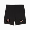Czarne szorty treningowe PUMA dla dorosłych, z logo i elastycznym pasem.