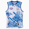 North Melbourne Football Club 2025 Men's Replica Indigenous Jersey, PUMA White-Surf The Web-NMFC Indig, small-AUS