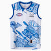 North Melbourne Football Club 2025 Replica Indigenous Jersey - Youth 8-16 years, Surf The Web-PUMA White-NMFC Indig, small-AUS