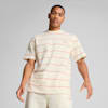 AC Milan MMQ Men's Striped Tee, Warm White-Club Red, small-AUS