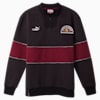 QLD Maroons 2025 Men's 90's Quarter Zip Sweatshirt, PUMA Black-Burgundy-QRL, small-AUS