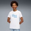 Olympique de Marseille FtblCulture T-Shirt Teenager, PUMA White-Bleu Azur, small