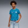 Camiseta con estampado integral Olympique de Marseille FtblCulture juvenil, Bleu Azur-New Navy, small