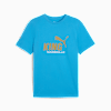 Olympique de Marseille KING Logo T-shirt voor heren, Bleu Azur-Gold, small
