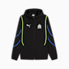 Olympique de Marseille FASTER Woven Jacket Men, PUMA Black-Yellow Alert, small