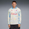 키드슈퍼 RBS LS 레트로 셔츠 <br>KidSuper RBS LS Retro Shirt, Frosted Ivory-PUMA Red, small-KOR