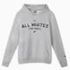 New Zealand All Whites Football 2025 Casual Hoodie - Youth 8-16 years, Medium Gray Heather-PUMA White-NZF, small-NZL