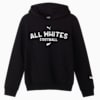 New Zealand All Whites Football 2025 Casual Hoodie - Youth 8-16 years, PUMA Black-PUMA White-NZF, small-NZL