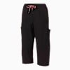 3/4 Length Woven Pants Women, black, small-VNM