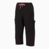 3/4 Length Woven Pants Women, black, small-SEA