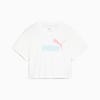 Logo Cropped Tee Youth, PUMA White, small-THA