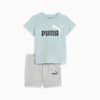 Minicats Tee and Shorts Set - Infants 0-4 years, Turquoise Surf, small-AUS