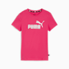 Camiseta juvenil con el logotipo Essentials+, Garnet Rose, small
