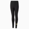 Essentials+ Logo Leggings Youth, Puma Black-Gold, small-PHL