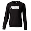 Essentials French Terry Crew Neck Women's Sweater, Puma Black, small-PHL