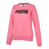 Essentials French Terry Crew Neck Women's Sweater, Rose Wine Heather, small-PHL