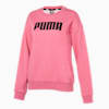 Essentials French Terry Crew Neck Women's Sweater, Rose Wine Heather, small-SEA