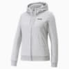 เสื้อฮู้ดแบบเต็มตัวและซิปเต็มตัวผู้หญิง Essentials, Light Gray Heather, small-THA