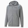 Essentials Full-Zip Full-Length Men's Hoodie, Medium Gray Heather, small-AUS