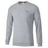 Essentials French Terry Crew Neck Men's Sweater, Medium Gray Heather, small-SEA