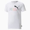 Essentials+ Rainbow Youth Tee, Puma White, small-PHL