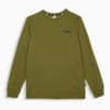 Essentials Full-Length Men's Crew Neck Sweatshirt, Olive Green, small-AUS