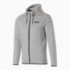 SPACER Men's Full-Zip Hoodie, Light Gray Heather, small-NZL