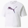 Cyber Graphic Women's Tee, Puma White, small-SEA