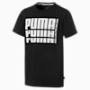 Boys' Rebel Bold Basic T-Shirt, Cotton Black, small-SEA