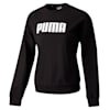 Essentials French Terry Crew Neck Women's Sweater, Cotton Black, small-SEA