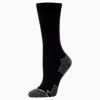 Men's Terry Crew Length Socks [1 Pack], BLACK / GREY, small