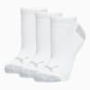 Calcetines cortos de media felpa PUMA para mujer (paquete de 3), WHITE / GREY, small