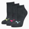 Calcetines cortos de media felpa PUMA para mujer (paquete de 3), BLACK / BRIGHT, small