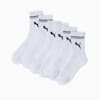 Women's Half-Terry Crew Socks (3 Pairs), WHITE / BLACK, small