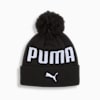 PUMA Pom Pom Kids' Beanie, BLACK, small