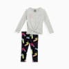 Conjunto de dos piezas para bebés de manga larga Outline, LIGHT HEATHER GREY, small
