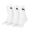 PUMA Unisex Short Crew Socks 3 Pack, white, small-AUS