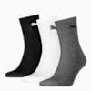 PUMA Unisex Short Crew Socks 3 Pack, grey/white/black, small-AUS