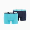 PUMA Basic Boxershorts Herren 2er-Pack, aqua / blue, small